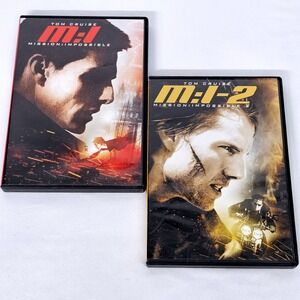 Mission Impossible 1 & 2 DVD Set Tom‎ Cruise Action Thriller Movie Bundle Lot